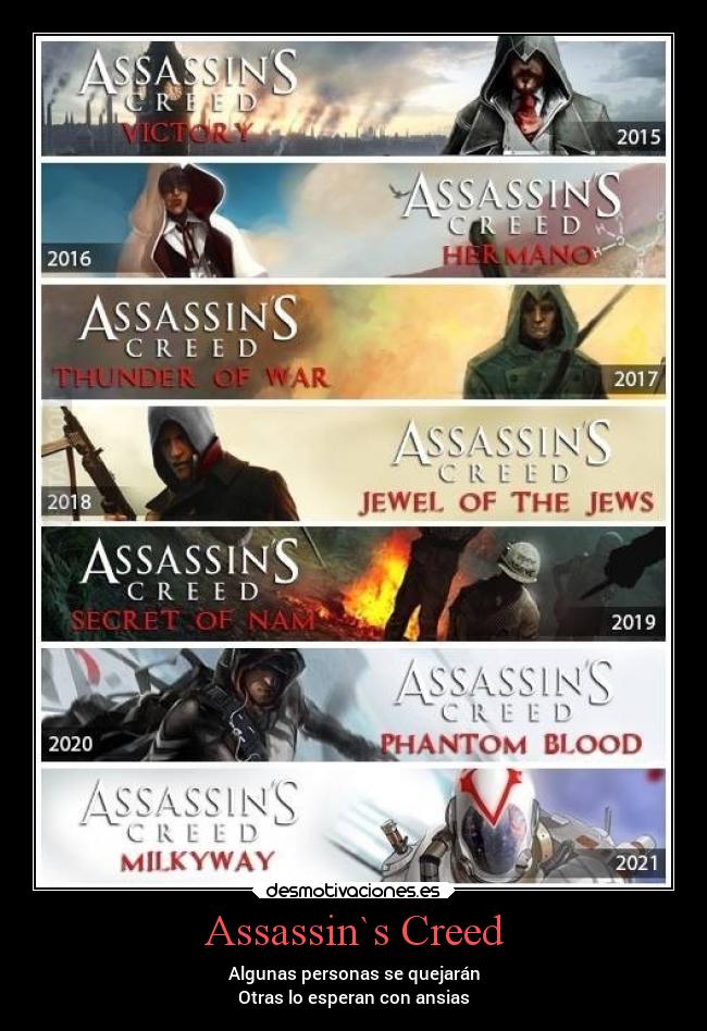 carteles videojuegos assassinscreed assassins creed desmotivaciones