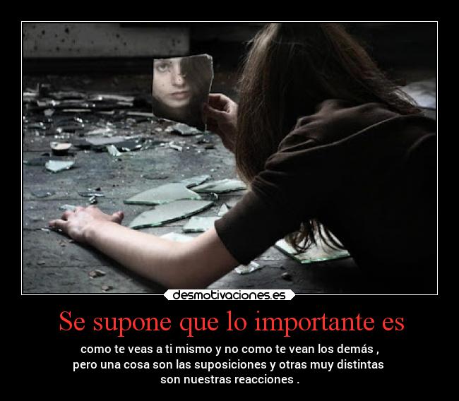 Se supone que lo importante es - 