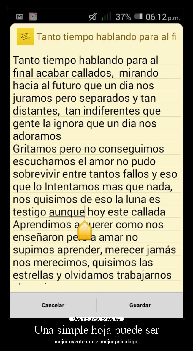 Una simple hoja puede ser - 