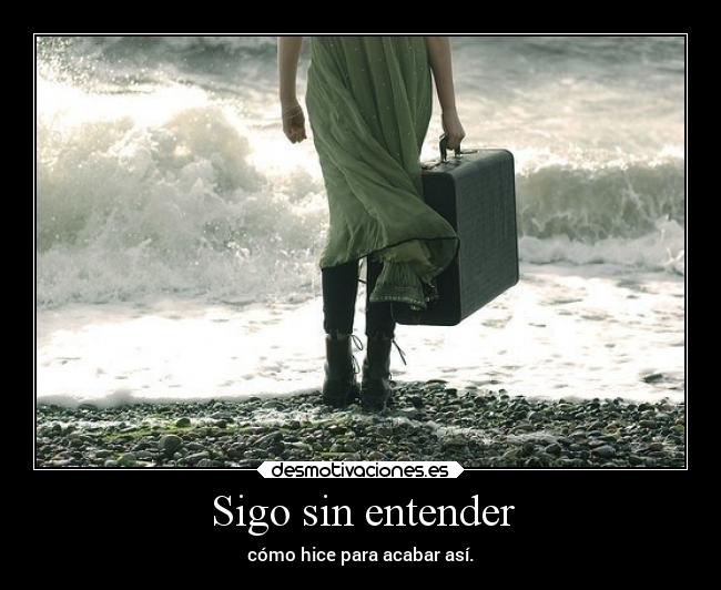 Sigo sin entender - cómo hice para acabar así.