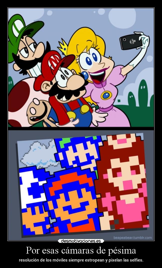 Por esas cámaras de pésima - resolución de los móviles siempre estropean y pixelan las selfies.