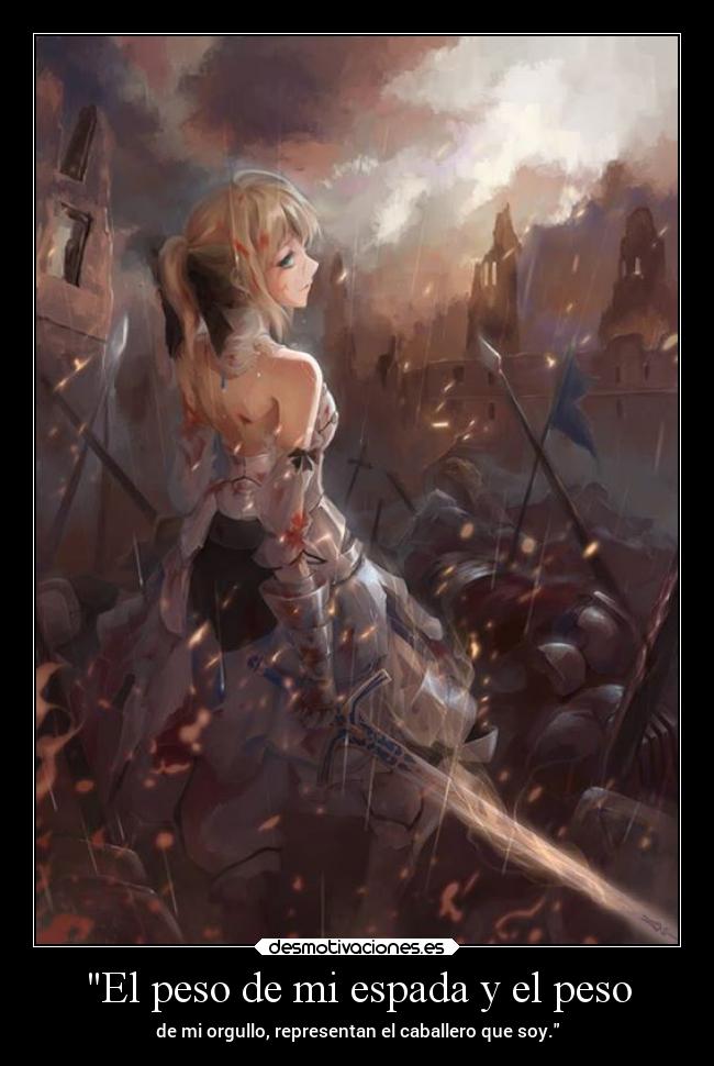 El peso de mi espada y el peso -