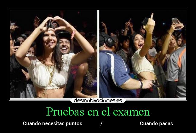 Pruebas en el examen - 