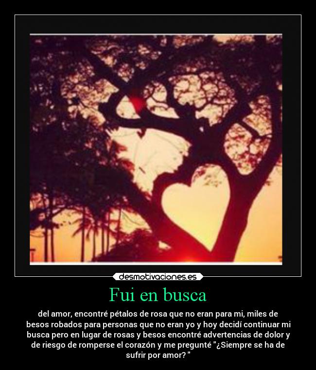 Fui en busca -