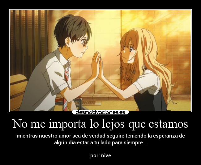 No me importa lo lejos que estamos -