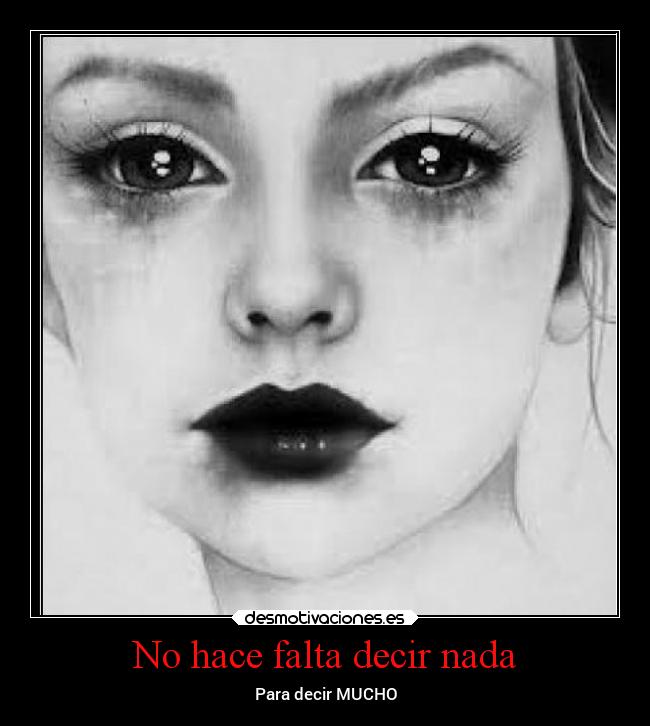 No hace falta decir nada -