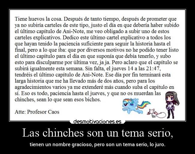 carteles anime 471 pido disculpas atodos yel jueves alas 2147 por fin terminara esta cosa mensaje ultimo desmotivaciones