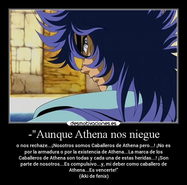 -Aunque Athena nos niegue -
