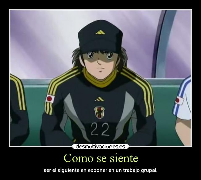 carteles anime futbol super campeones benji price sentir japon seleccion desmotivaciones