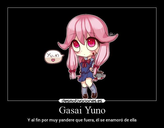 carteles anime gasai yuno desmotivaciones