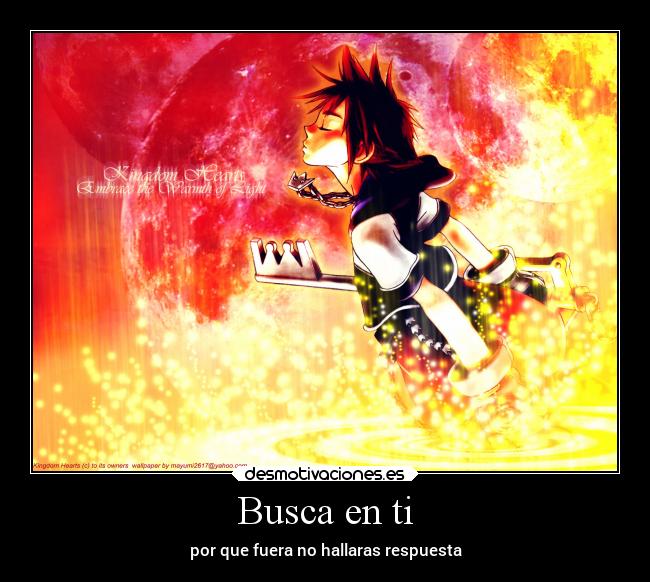 Busca en ti - por que fuera no hallaras respuesta