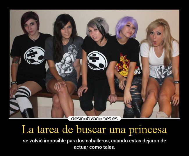 carteles anime otaku emo punk princesas caballeros actuar mujeres hombres controversia desmotivaciones