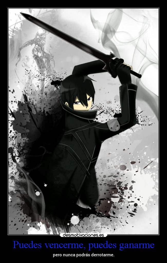 carteles anime sao swordartonline kirito danieldats desmotivaciones