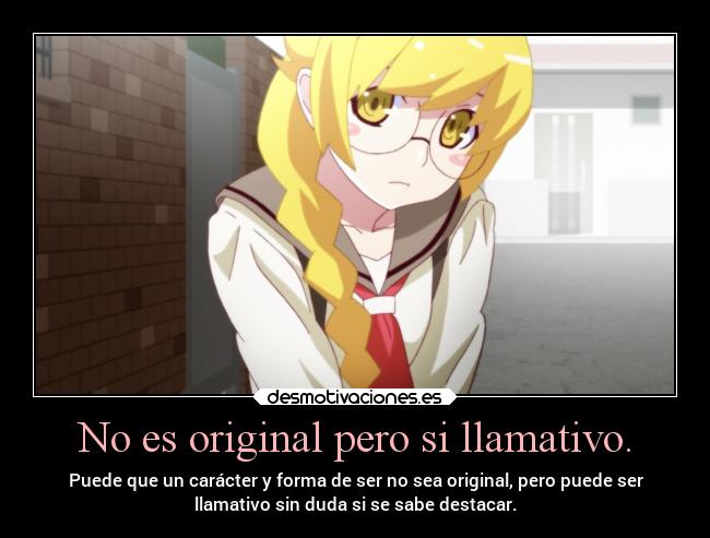 carteles anime sevesosolose peroesreal projectd soyunidiotatm monogatari series second seasons shinobu oshino desmotivaciones