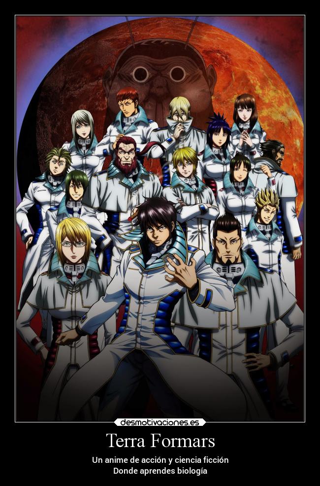 carteles anime terraformars biologia accion desmotivaciones