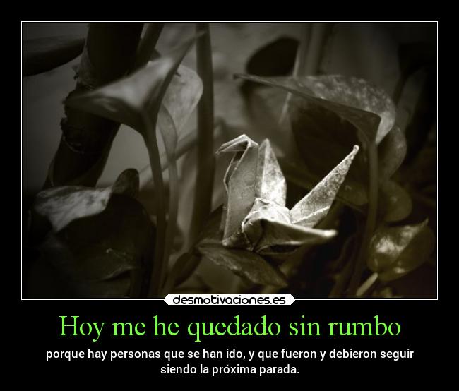 Hoy me he quedado sin rumbo - 