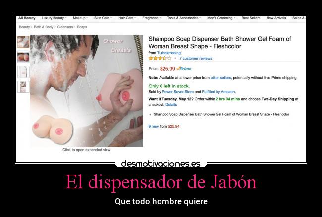 El dispensador de Jabón - Que todo hombre quiere