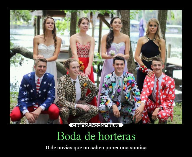 Boda de horteras - O de novias que no saben poner una sonrisa