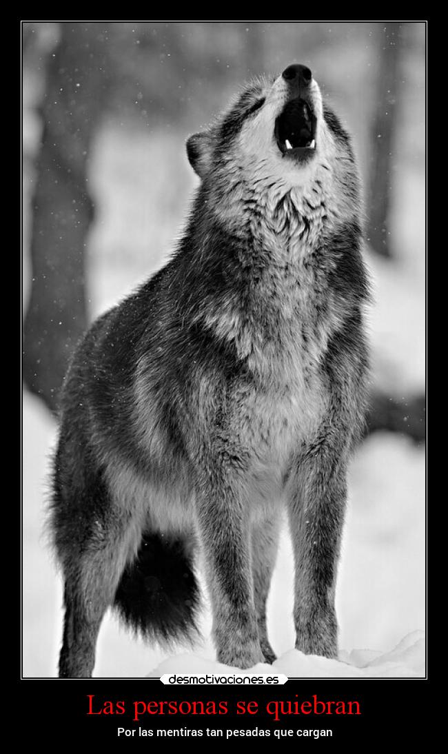 Las personas se quiebran - Por las mentiras tan pesadas que cargan