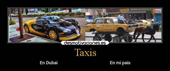 Taxis - En Dubai                                                  En mi país