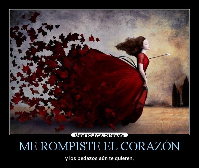 ME ROMPISTE EL CORAZÓN - y los pedazos aún te quieren.