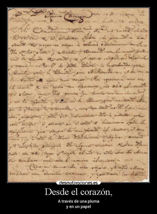 Desde el corazón, -