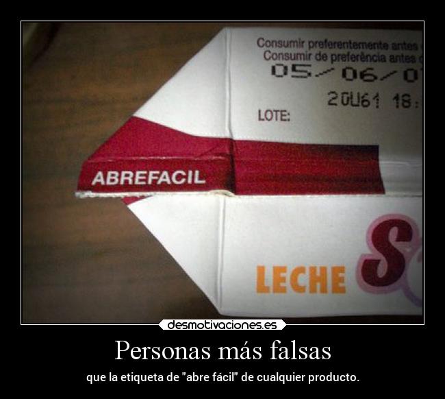 Personas más falsas - 