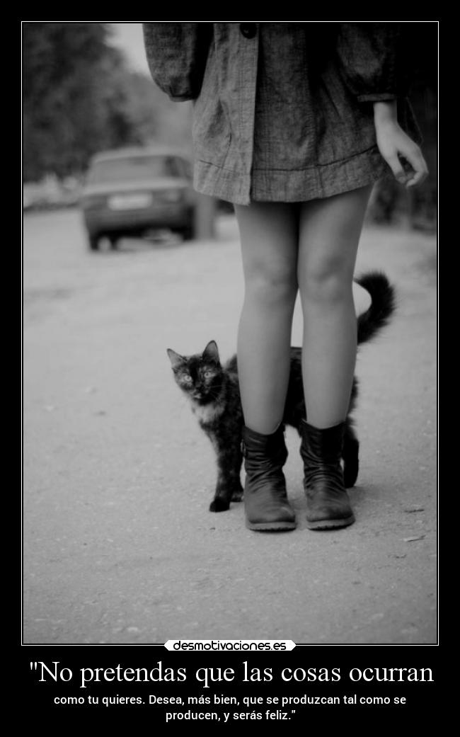 No pretendas que las cosas ocurran - como tu quieres. Desea, más bien, que se produzcan tal como se
producen, y serás feliz.