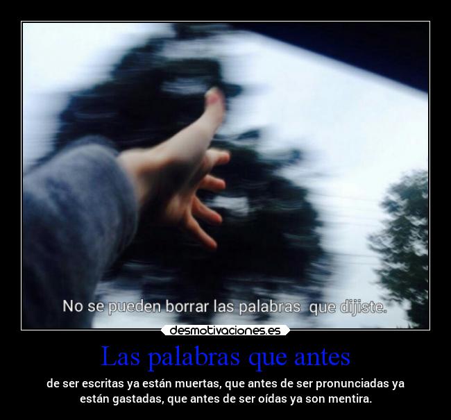 Las palabras que antes - 