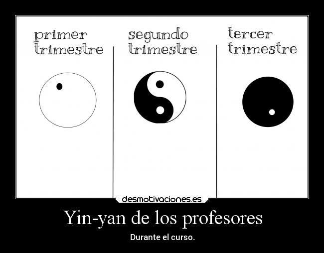 Yin-yan de los profesores - Durante el curso.