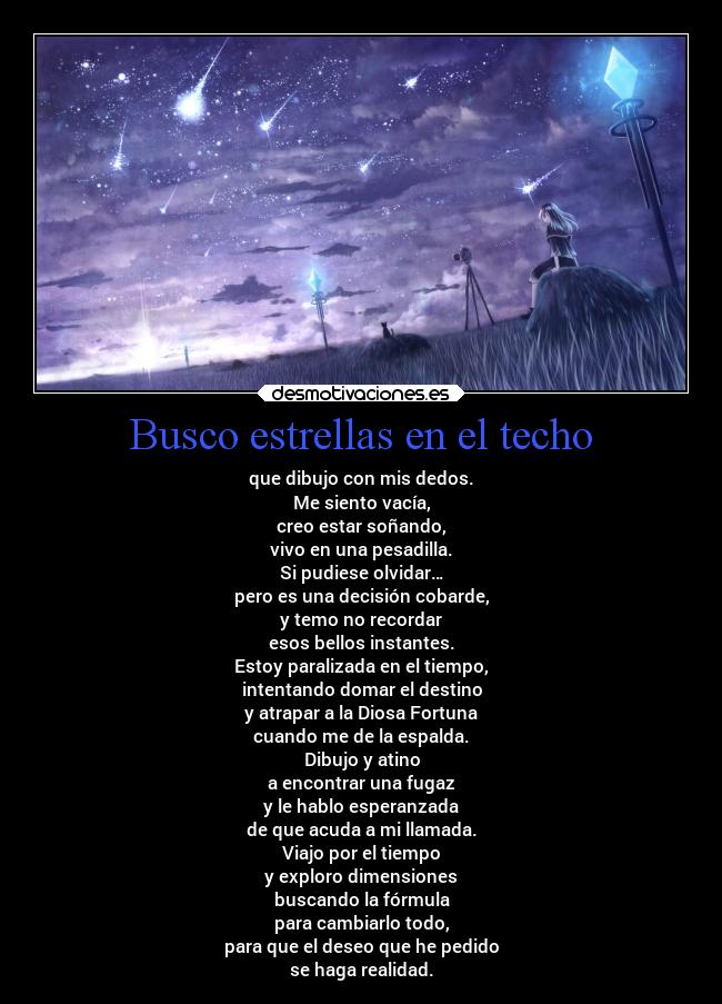 Busco estrellas en el techo -