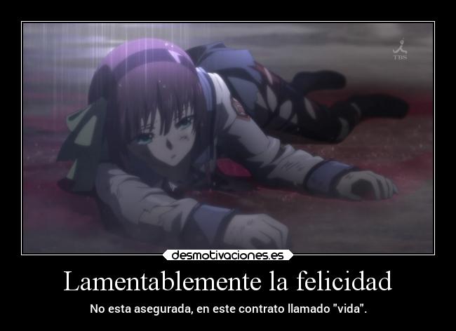 carteles felicidad tristeza anime haruhi susumiya sangre victorvandort desmotivaciones