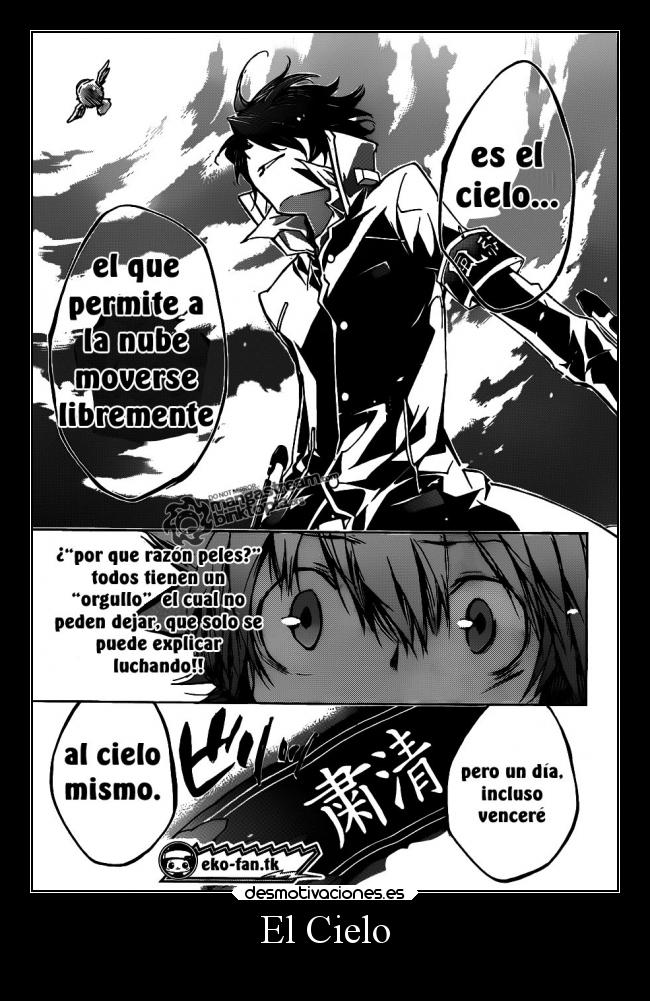 carteles frases hibari kyoya tsuna sawada cielo desmotivaciones