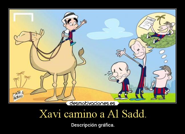 Xavi camino a Al Sadd. - Descripción gráfica.