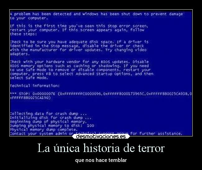 La única historia de terror -
