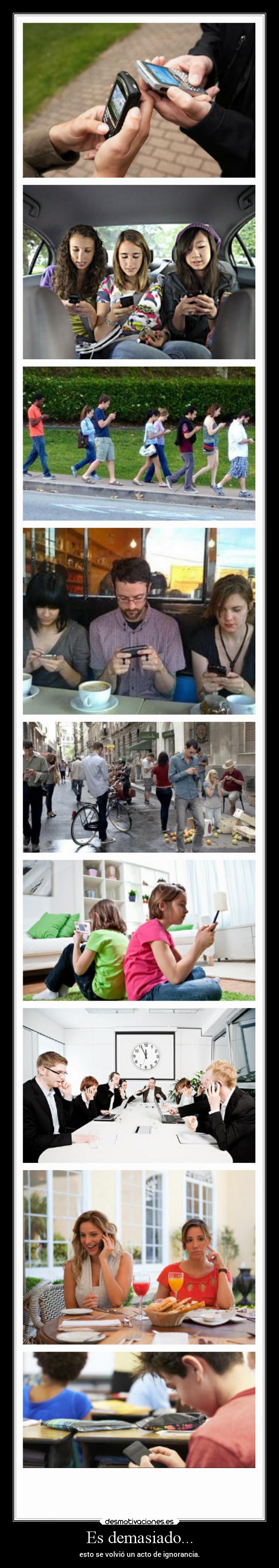 Es demasiado... - esto se volvió un acto de ignorancia.