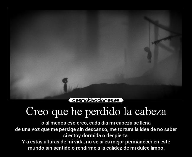 Creo que he perdido la cabeza -