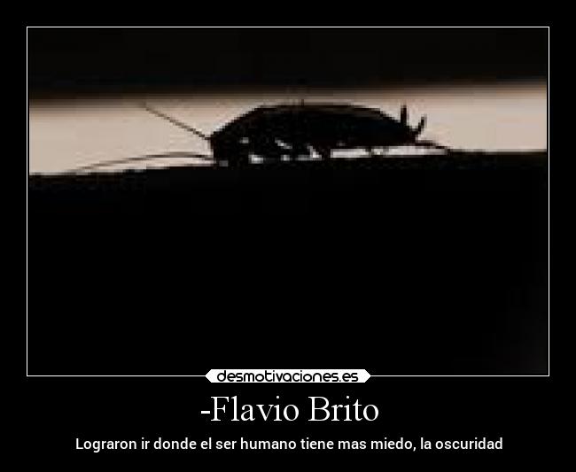 -Flavio Brito - Lograron ir donde el ser humano tiene mas miedo, la oscuridad