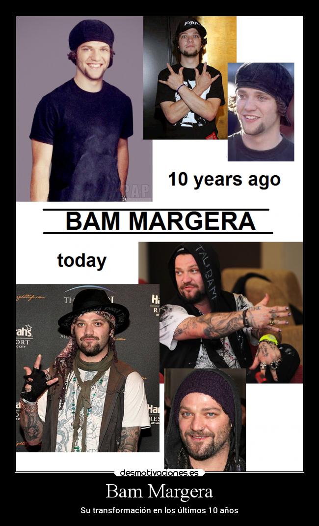 Bam Margera - Su transformación en los últimos 10 años