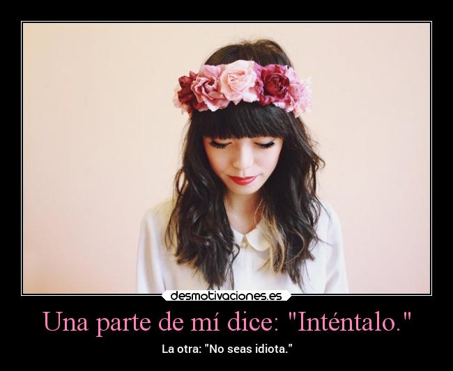 Una parte de mí dice: Inténtalo. - 