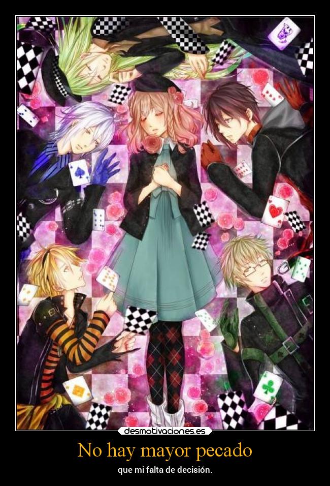 carteles sentimientos amor anime amnesia heroine danieldats desmotivaciones