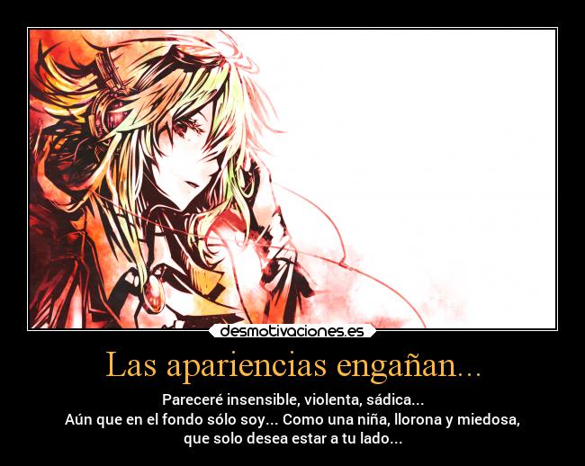 carteles sentimientos luzkira insensible violenta sadica llorona apariencias desmotivaciones