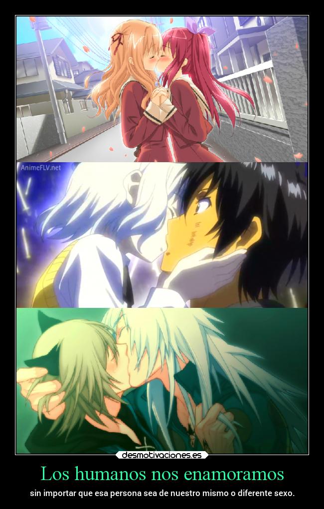 Los humanos nos enamoramos - sin importar que esa persona sea de nuestro mismo o diferente sexo.