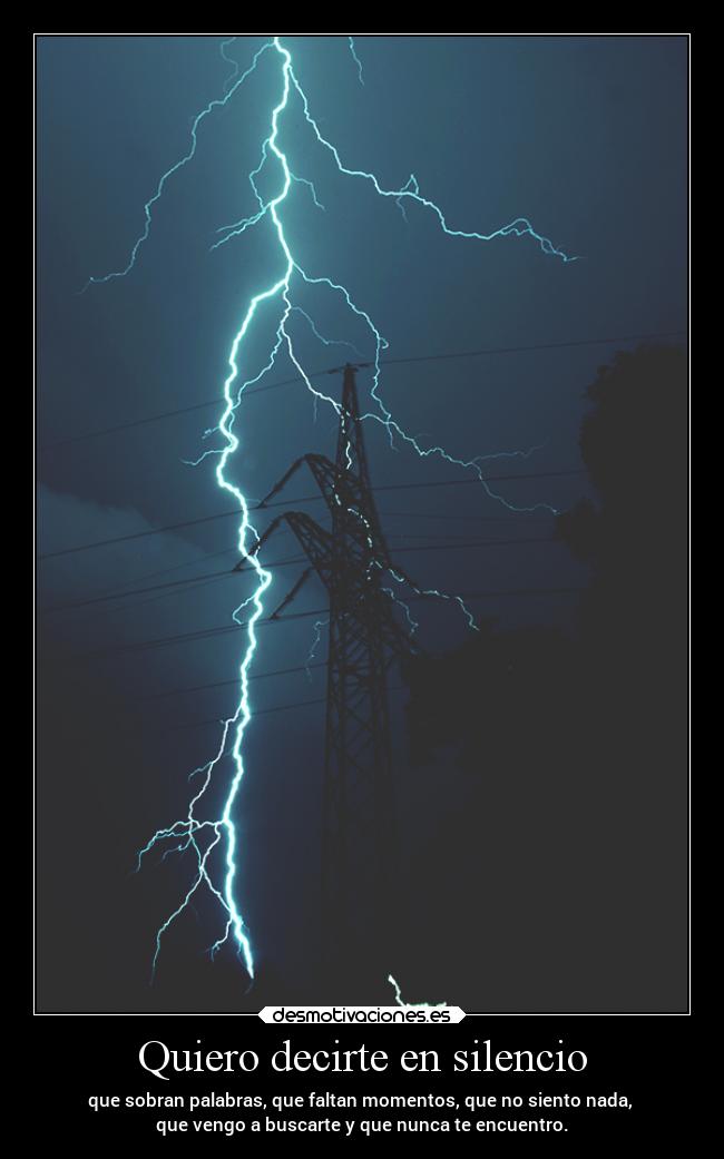 Quiero decirte en silencio -