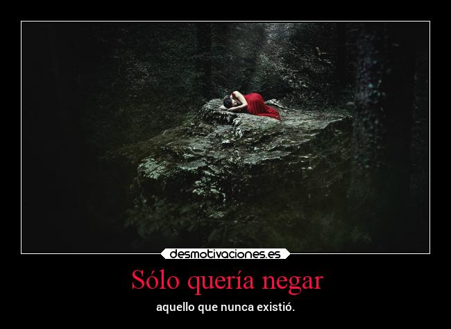 Sólo quería negar - 