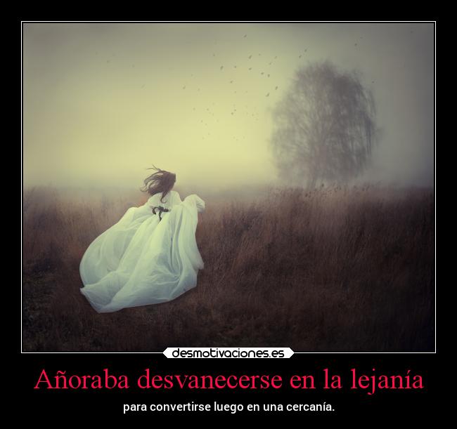 Añoraba desvanecerse en la lejanía - 