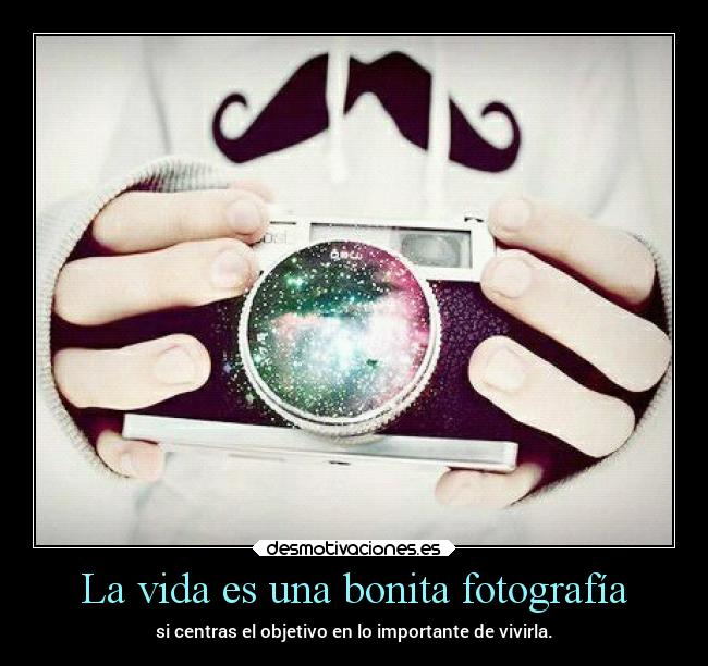 La vida es una bonita fotografía -