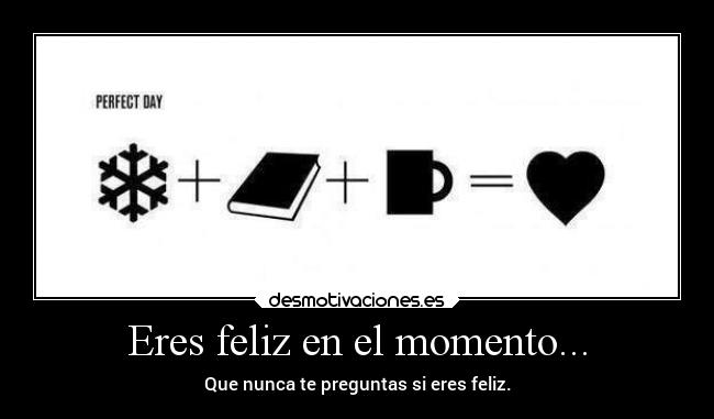 Eres feliz en el momento... - 