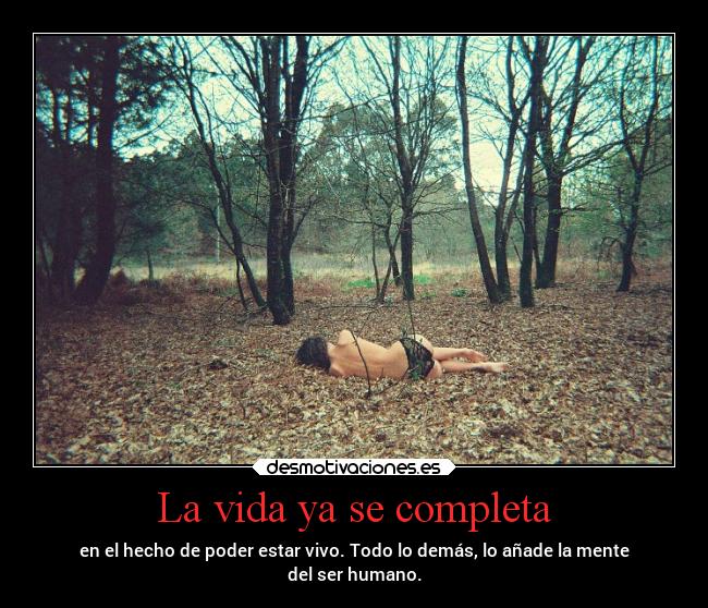La vida ya se completa -