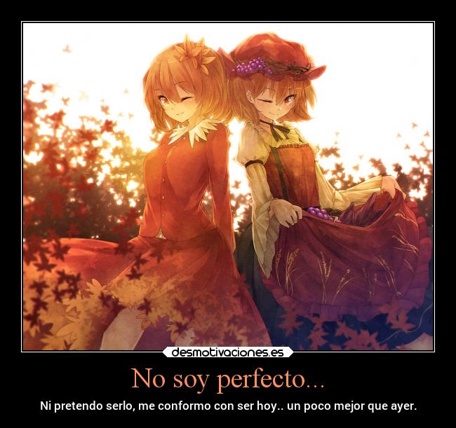 No soy perfecto... -